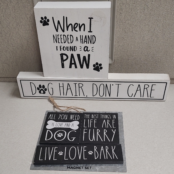 3 Cute Dog Signs - Picture 1 of 10